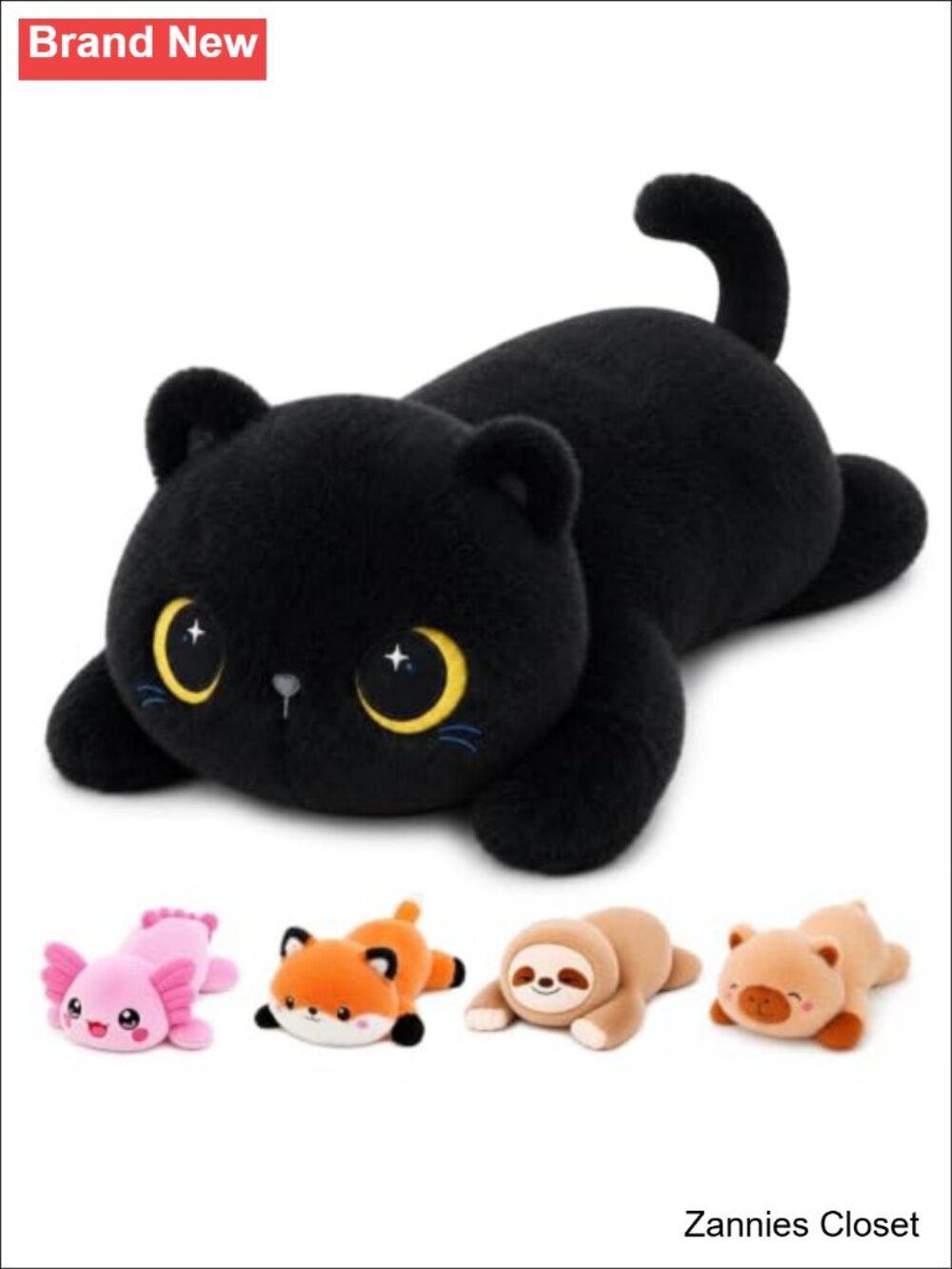 👻 Weighted Black Cat Stuffed Animal Soft Plush Toy Gift 10.6 Inch 0.7 Lbs